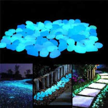 Glow in the dark stones pebbles aquarium