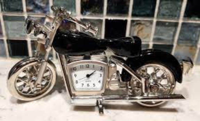 Limited edition antique harley timepiece desk clock