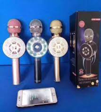 Ws-668 usb speaker player ktv singing microphone bluetooth mic