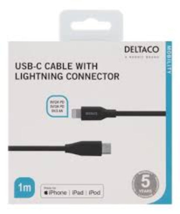 Black 2.4 a yesido ca30 type c lightning data cable