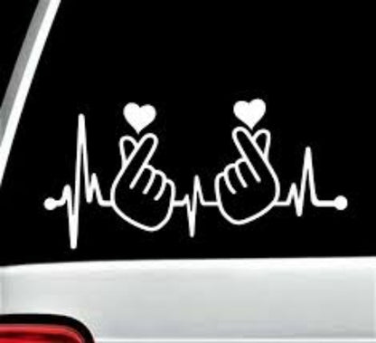 Heartbeat lifeline monitor screen car sticker