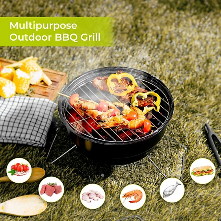 Double round bbq grill