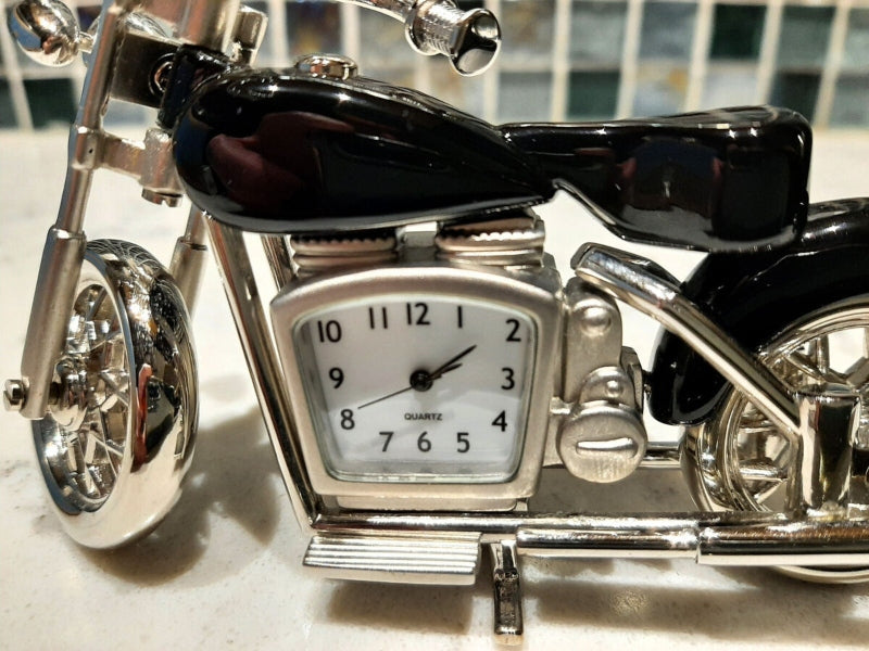 Limited edition antique harley timepiece desk clock