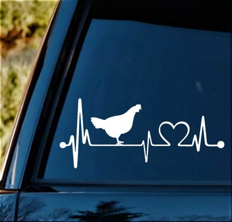 Heartbeat lifeline monitor screen car sticker