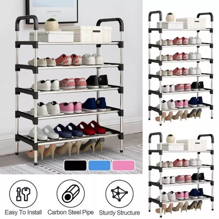 7 layer steel shoe rack organizer