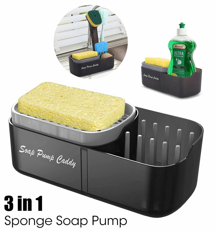 Soap pump and sink caddy