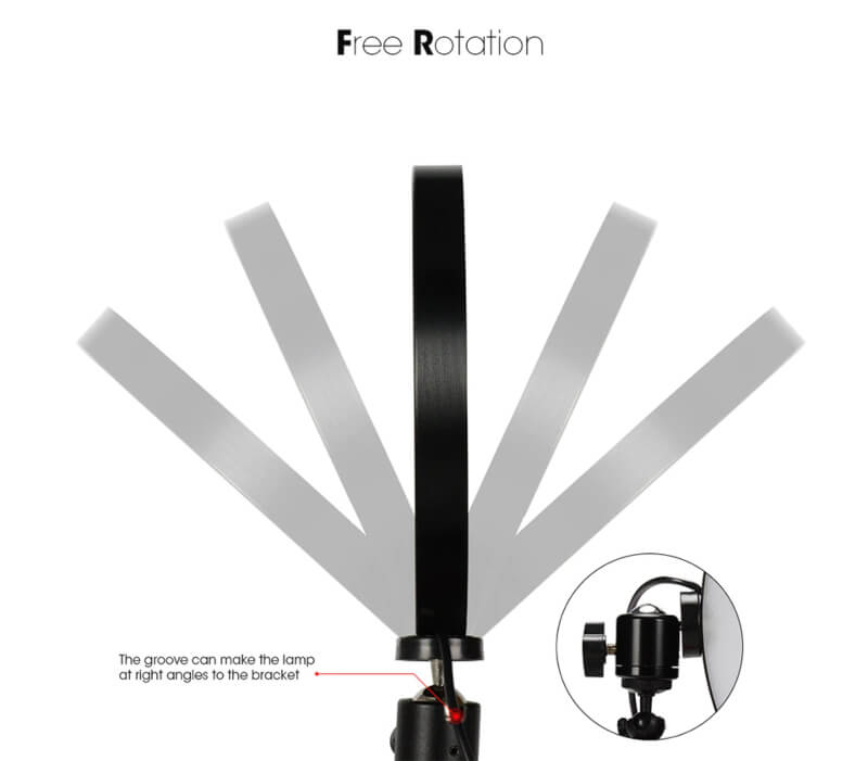 26cm ring light with 7 feet adjustable tripod&mobile holder