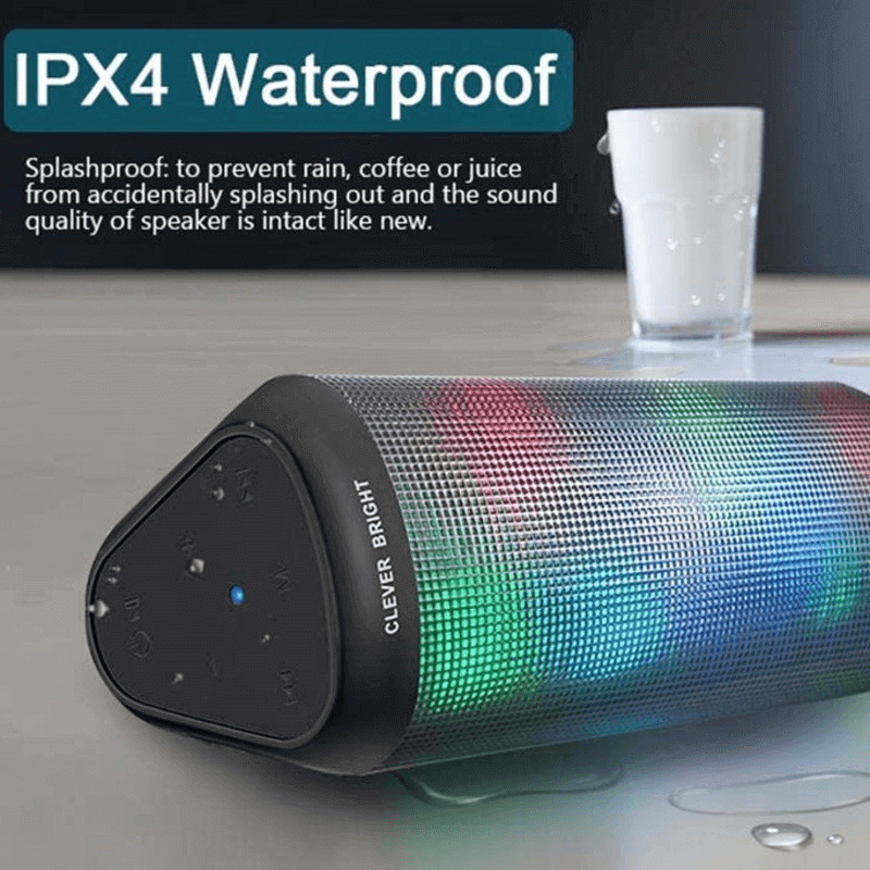 Clever bright bluetooth speakers 7 led lights