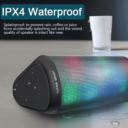 Clever bright bluetooth speakers 7 led lights