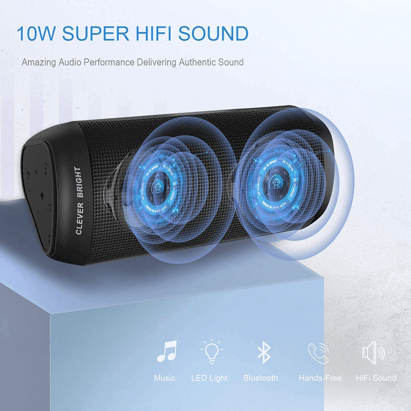 Clever bright bluetooth speakers 7 led lights