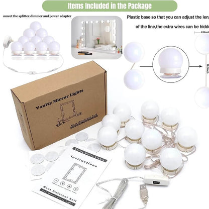 Light bulbs for makeup dressing table