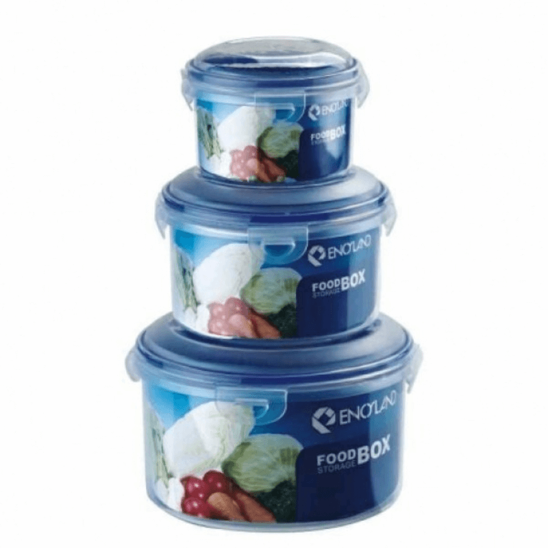 3 pc food storage container round