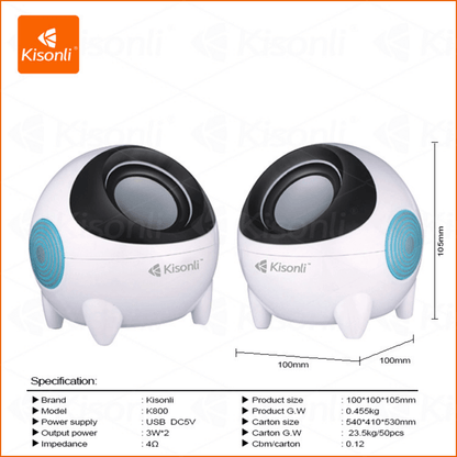 Kisonli k 800 mini speakers for pc